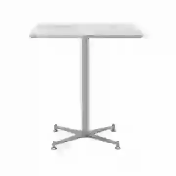 Cortina Marble or Quartz Square Dining Table with Metal Column Base in a Choice of Sizes